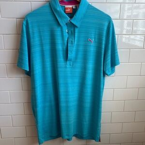 Puma Men's Aqua golf shirt